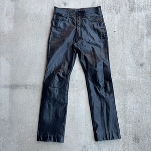 VTG Phillipe Monet Leather Pants Straight Leg Size 31